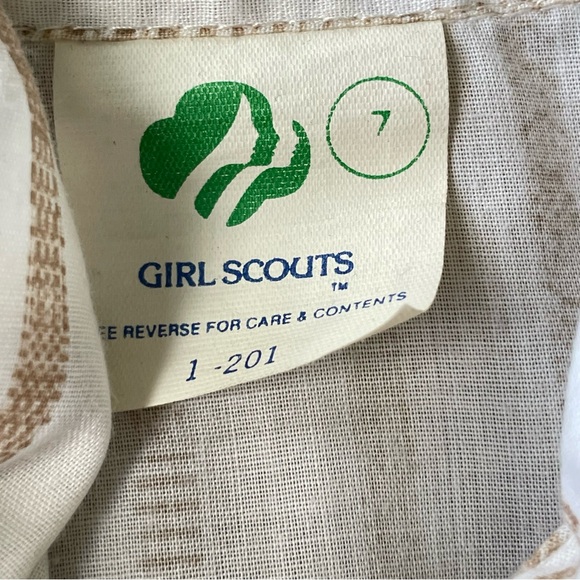 Girls Scouts Brownie 2 Piece Jumper Uniform and Blouse Size 7 VINTAGE - Picture 3 of 7